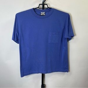 Vintage Simply Basic Purple Short Sleeve Shirt Size Large WOMENS